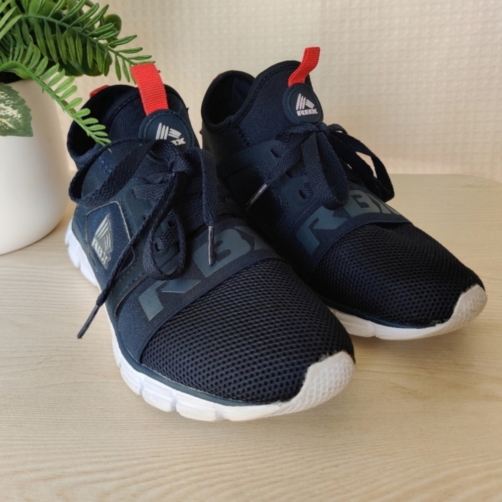 RBX Boys Navy Blue Mesh Sneakers Size 3.5